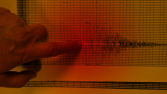 Seismographic reading of earthquake
